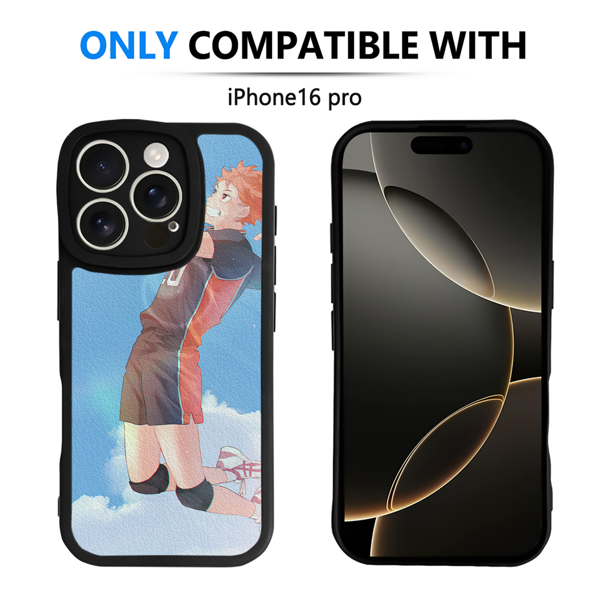 （画像用） ハイキュー!! Haikyu!! 【iPhone 16シリーズ対応】シリコンスマホケース（レザー調） 材質：シリコン